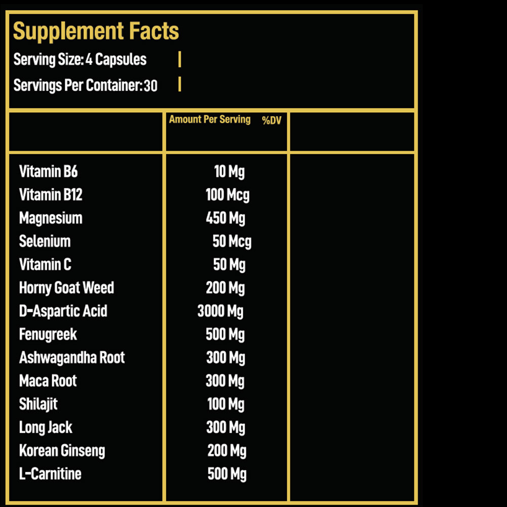GOLD-TEST-XT-Supplement-Facts