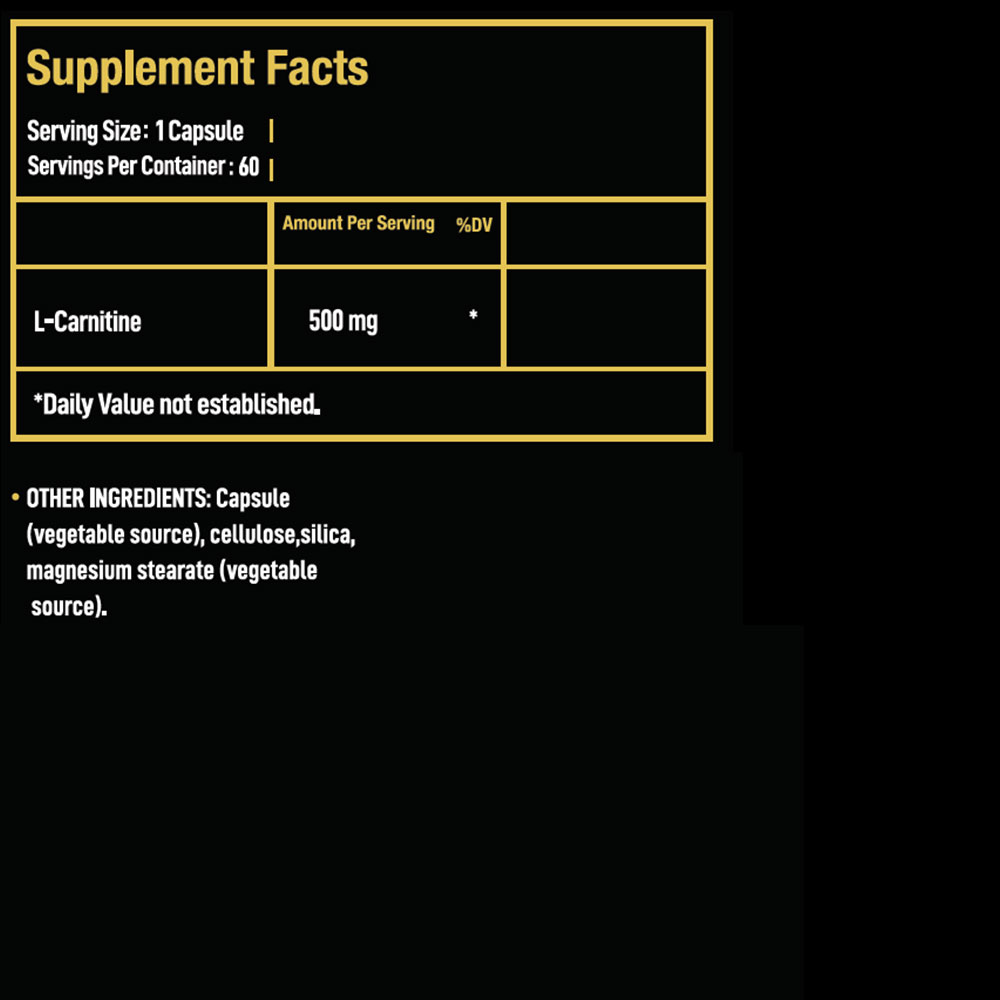 GOLDL-CARNITINE-Supplement-Facts